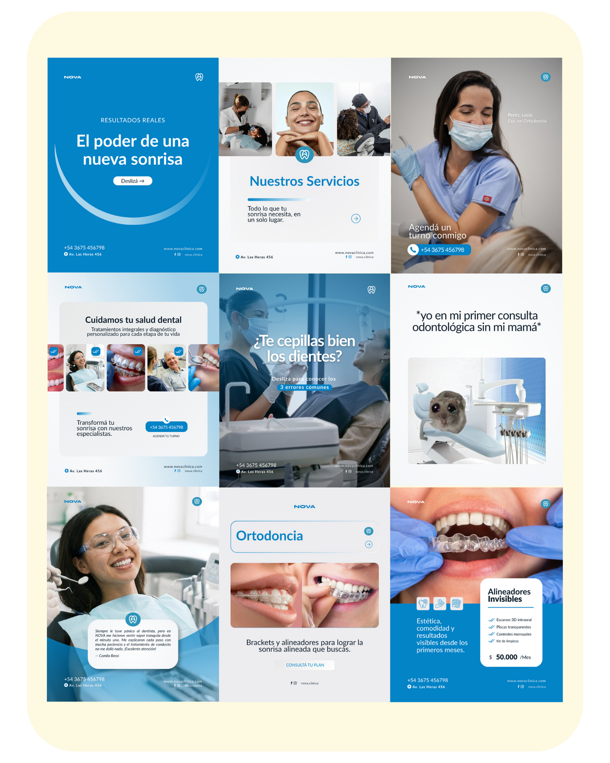 Pack Odontológico +80 Plantillas Editables en Canva
