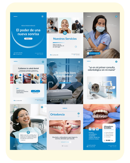 Pack Odontológico +80 Plantillas Editables en Canva