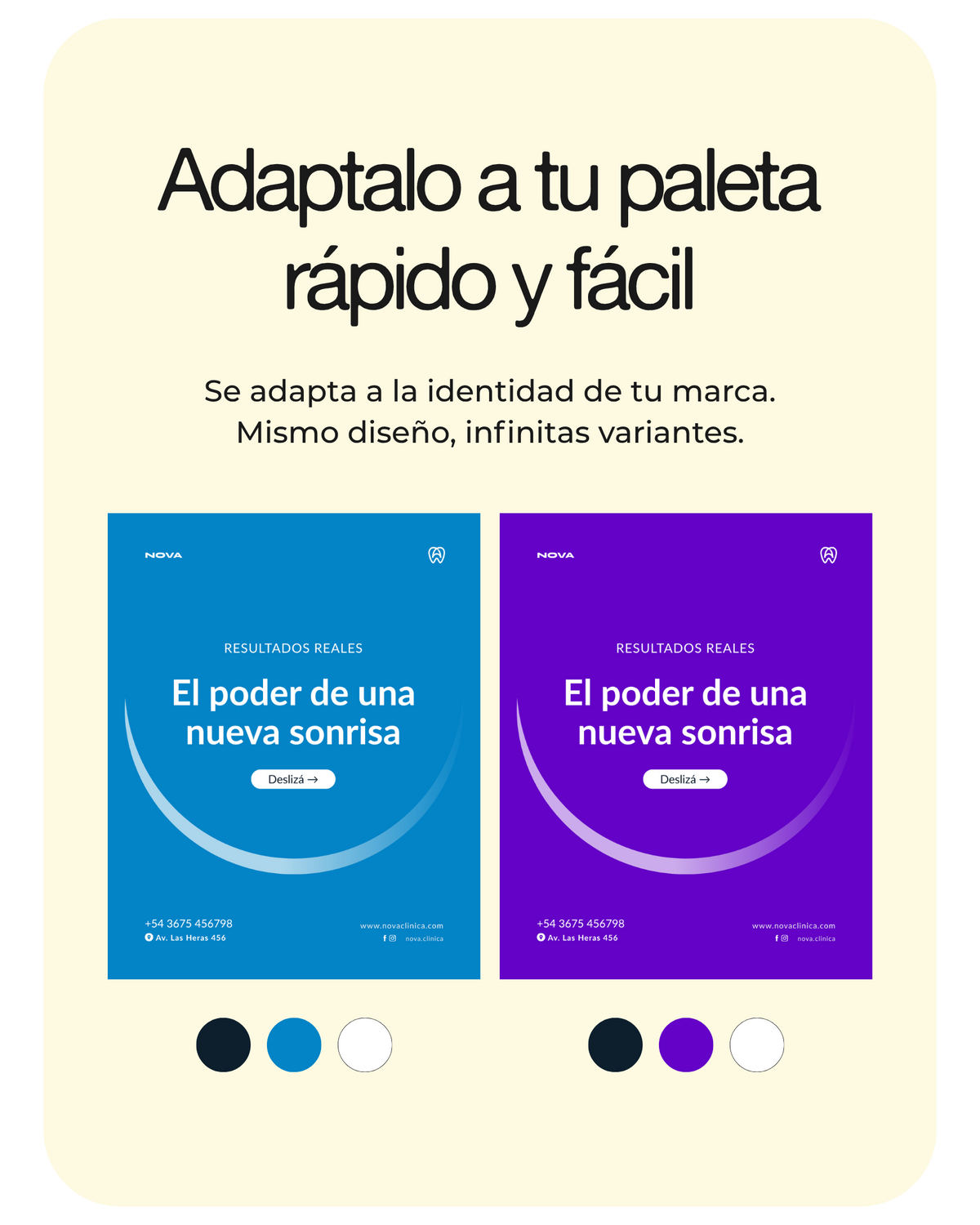 Pack Odontológico +80 Plantillas Editables en Canva